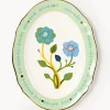 Sale Fuente artesanal de porcelana Floreal Cuencos Y Platos De Servir|Vajillas Completas