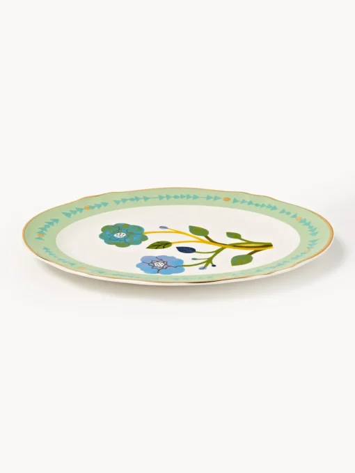 Sale Fuente artesanal de porcelana Floreal Cuencos Y Platos De Servir|Vajillas Completas