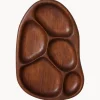 New Fuente de servir artesanal de madera de acacia Tidy, 40 cm Cuencos Y Platos De Servir|Vajillas Completas
