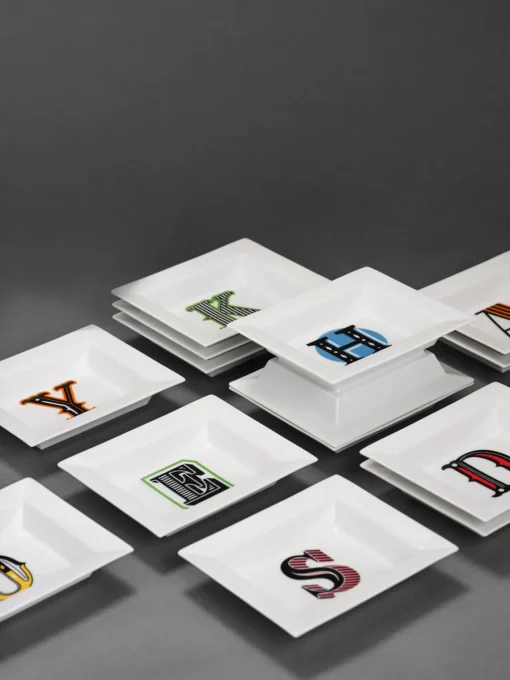 Bandejas Decorativas|Jarrones>Westwing Collection Fuente decorativa artesanal | MEISSEN Initials H