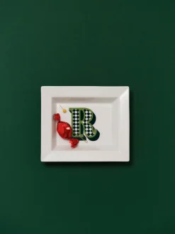Bandejas Decorativas|Jarrones>Westwing Collection Fuente decoativa atesanal | MEISSEN Initials R