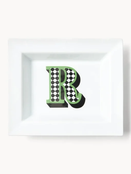 Bandejas Decorativas|Jarrones>Westwing Collection Fuente decoativa atesanal | MEISSEN Initials R