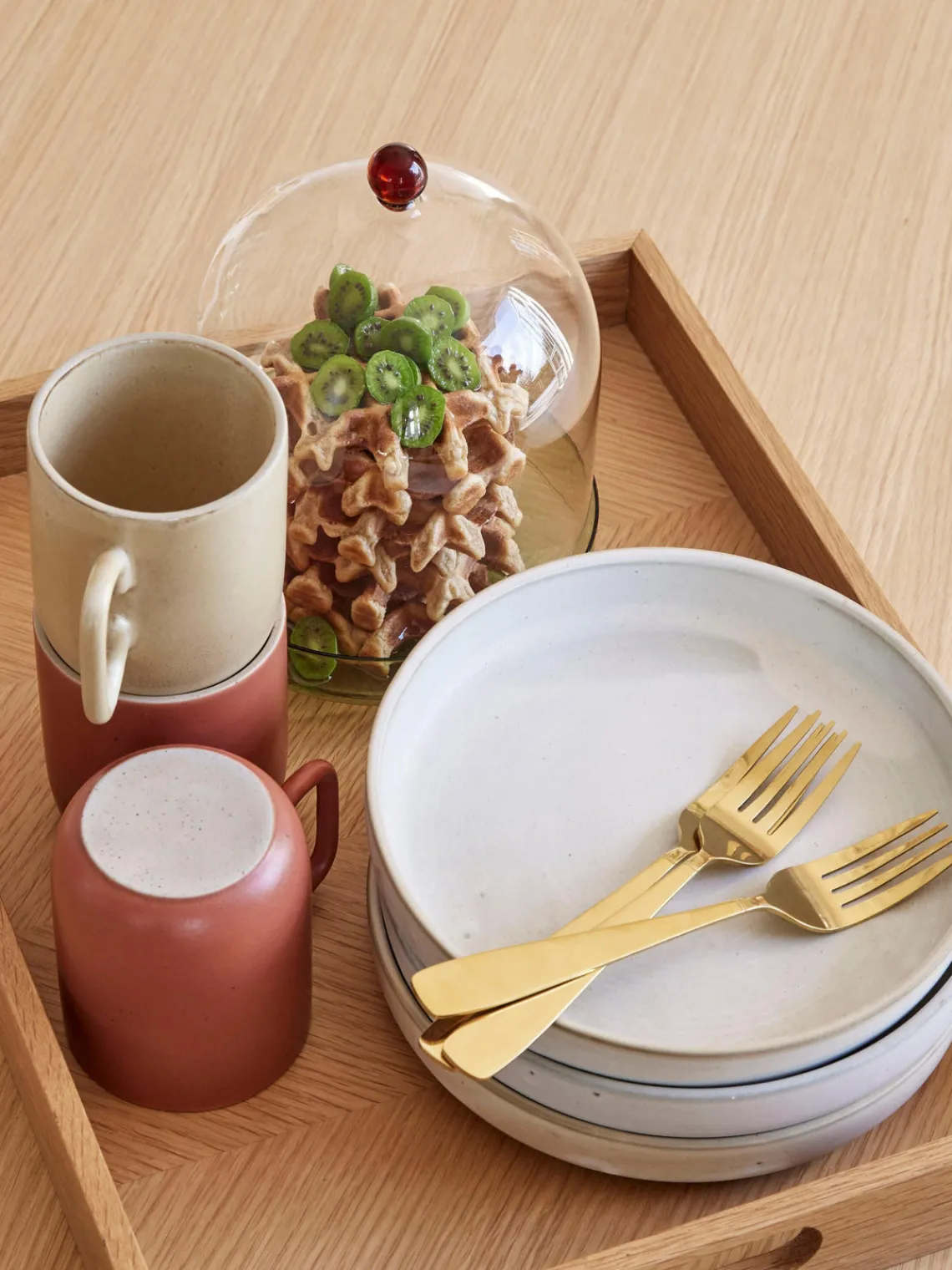 Tarteras|Vajillas Completas>Hübsch Fuente para postre artesanal Flora