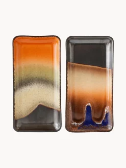 Hot Fuentes artesanales 70's, 2 uds. Cuencos Y Platos De Servir|Vajillas Completas