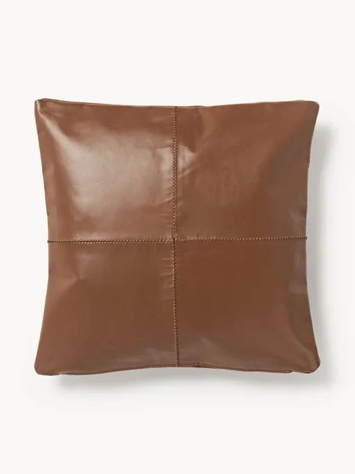 Discount Funda de almohada artesanal de cuero Raven Mantas|Cojines Decorativos