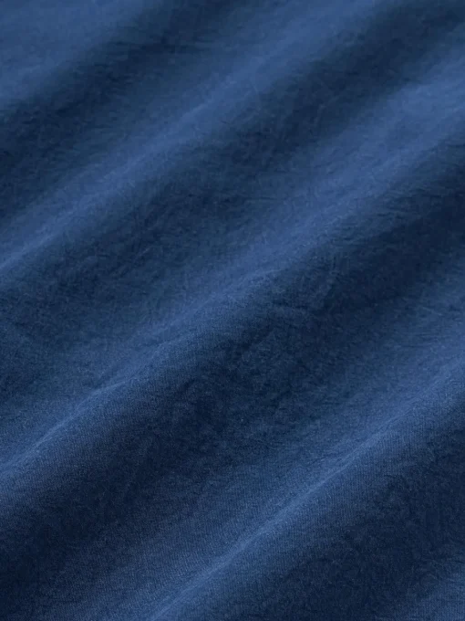 Cojines Decorativos|Mantas>Westwing Collection Funda de almohada con dobladillo texturizada Orville Azul oscuro