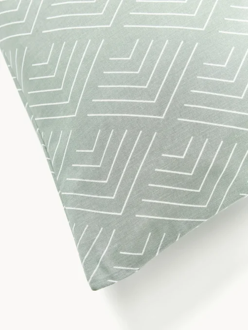 Fundas De Almohadas|Fundas Nórdicas>Westwing Collection Funda de almohada estampada de algodón Milano Verde salvia