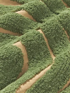 Cojines Decorativos|Mantas></noscript>Westwing Collection Funda de cojín alargada texturizada Mareva Beige, verde