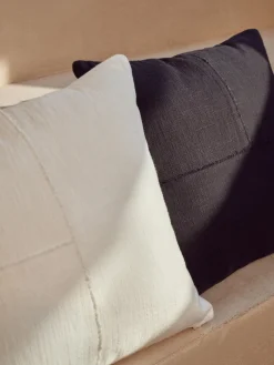 Best Funda de cojín artesanal con costura decorativa Terre Mantas|Cojines Decorativos