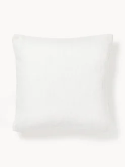 Cojines Decorativos|Mantas></noscript>Westwing Collection Funda de cojín artesanal con costura decorativa Terre Blanco