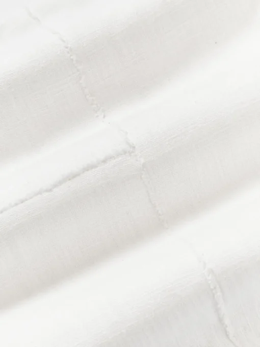 Cojines Decorativos|Mantas>Westwing Collection Funda de cojín artesanal con costura decorativa Terre Blanco