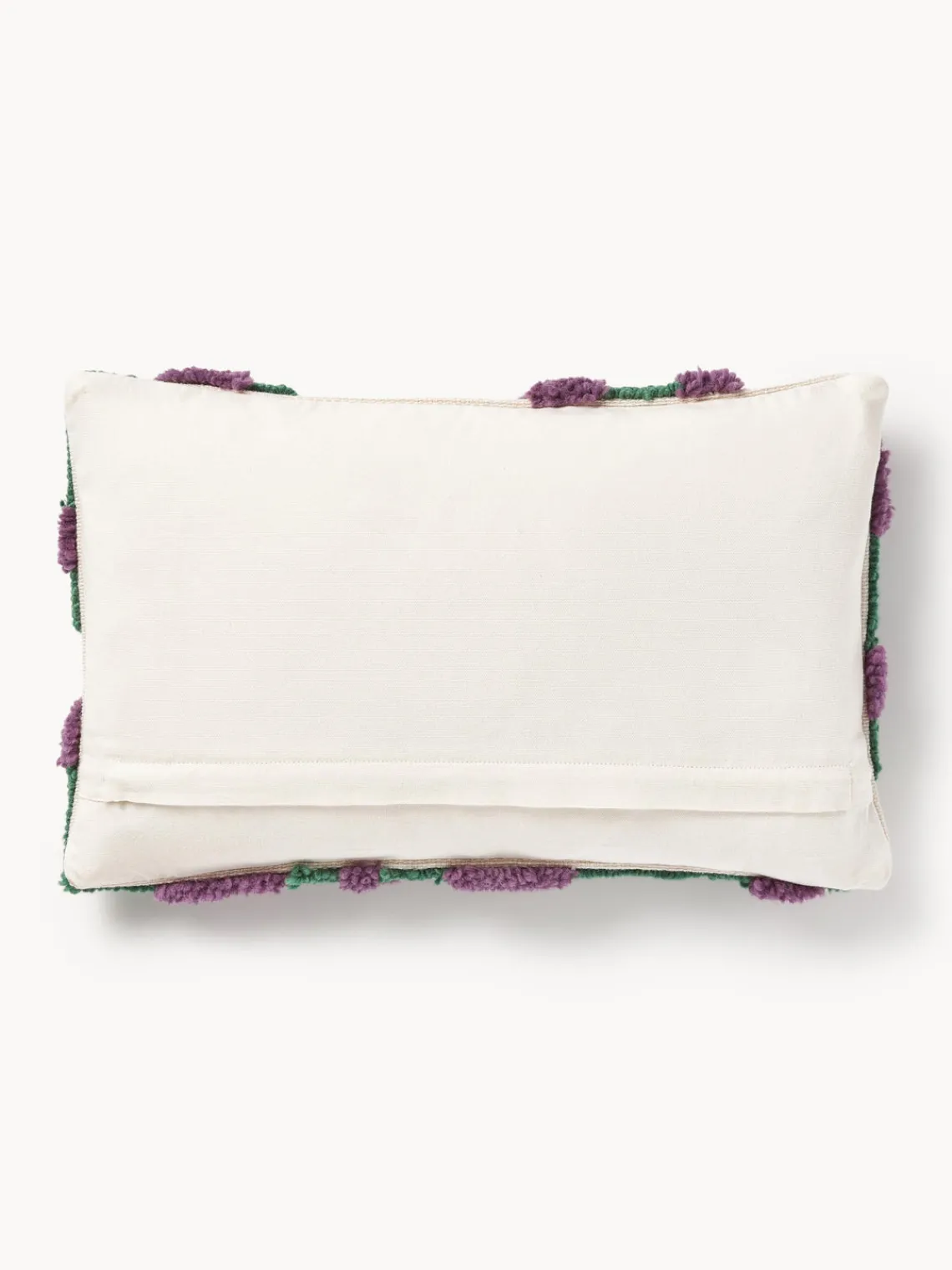 Mantas|Cojines Decorativos>Westwing Collection Funda de cojín artesanal con tejido capitoné Jiri Lila, verde turquesa