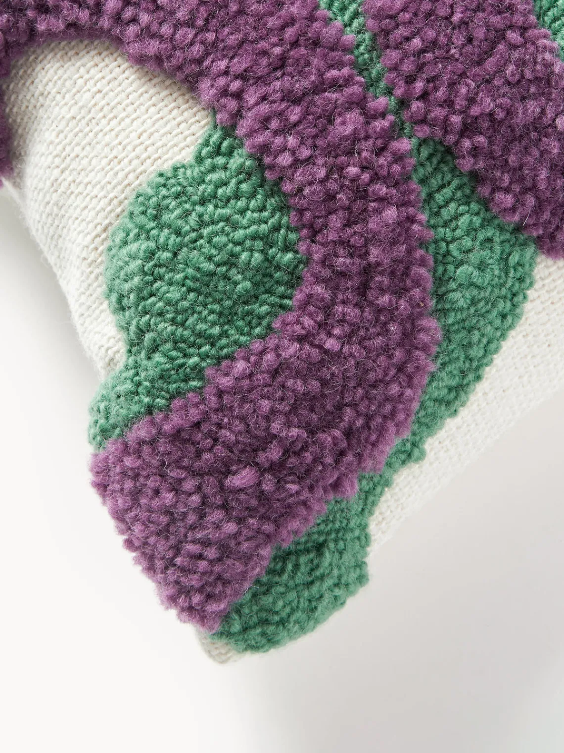 Mantas|Cojines Decorativos>Westwing Collection Funda de cojín artesanal con tejido capitoné Jiri Lila, verde turquesa