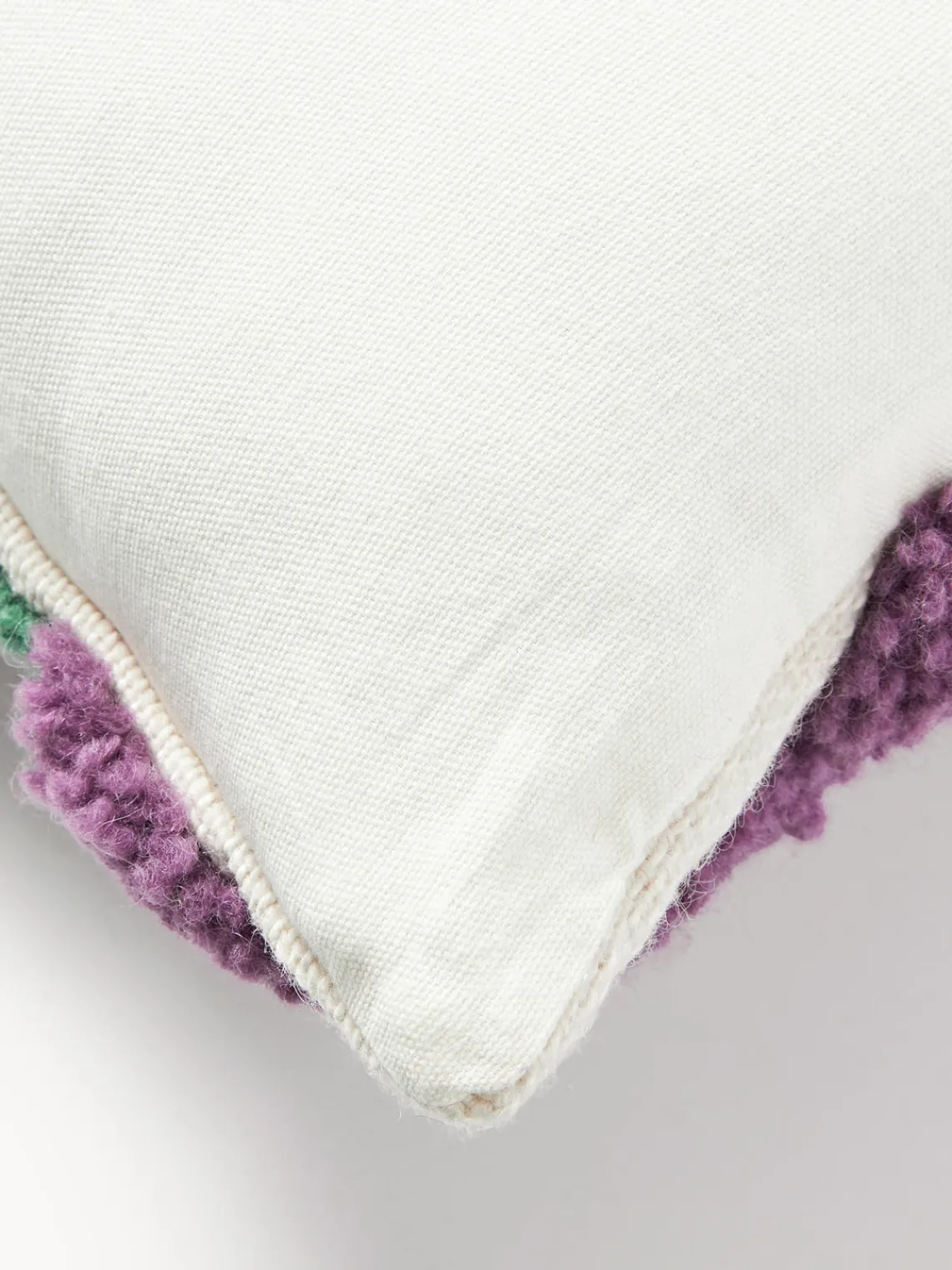 Mantas|Cojines Decorativos>Westwing Collection Funda de cojín artesanal con tejido capitoné Jiri Lila, verde turquesa