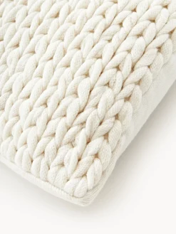 Cojines Decorativos|Cojines Decorativos></noscript>Westwing Collection Funda de cojín artesanal de punto grueso Adyna Blanco Off White