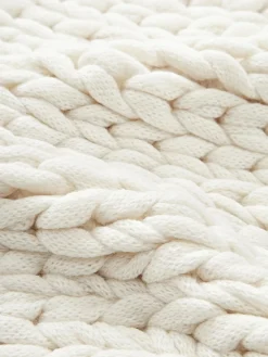 Cojines Decorativos|Cojines Decorativos></noscript>Westwing Collection Funda de cojín artesanal de punto grueso Adyna Blanco Off White