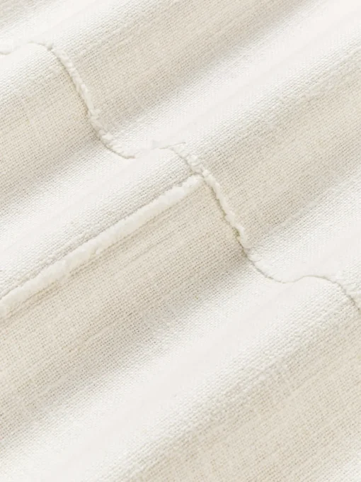 Cojines Decorativos|Mantas>Westwing Collection Funda de cojín artesanal de algodón con costuras decorativas Terre Blanco