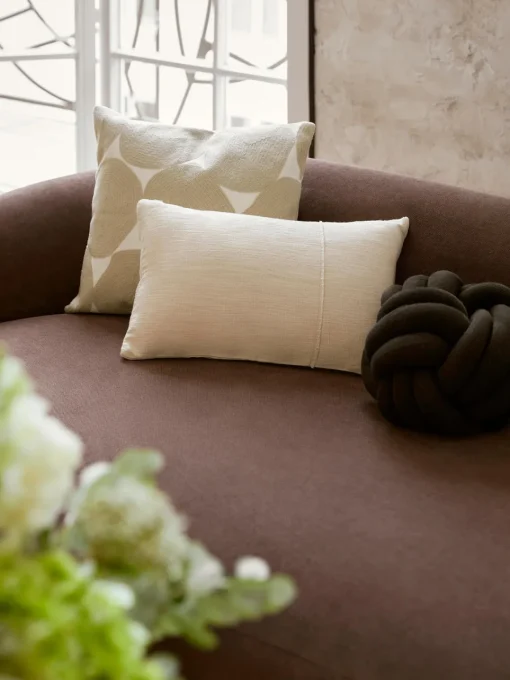 Cojines Decorativos|Cojines Decorativos>Westwing Collection Funda de cojín artesanal de algodón con costuras decorativas Terre Beige claro