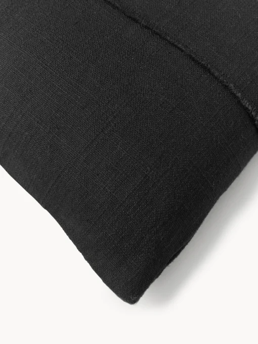 Cojines Decorativos|Cojines Decorativos>Westwing Collection Funda de cojín artesanal de algodón con costuras decorativas Terre Gris antracita