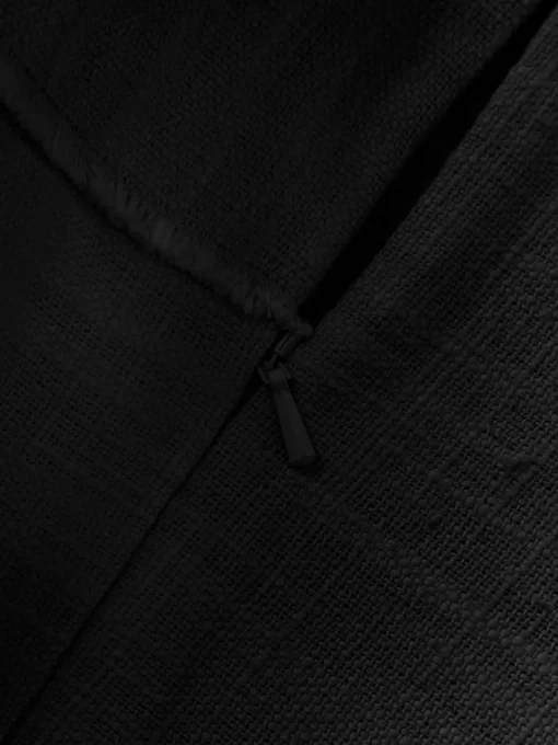 Cojines Decorativos|Cojines Decorativos>Westwing Collection Funda de cojín artesanal de algodón con costuras decorativas Terre Gris antracita