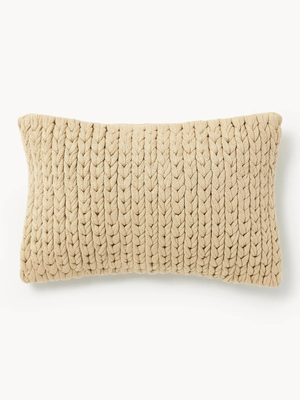 Funda de cojín artesanal de punto grueso Adyna Cojines Decorativos|Mantas