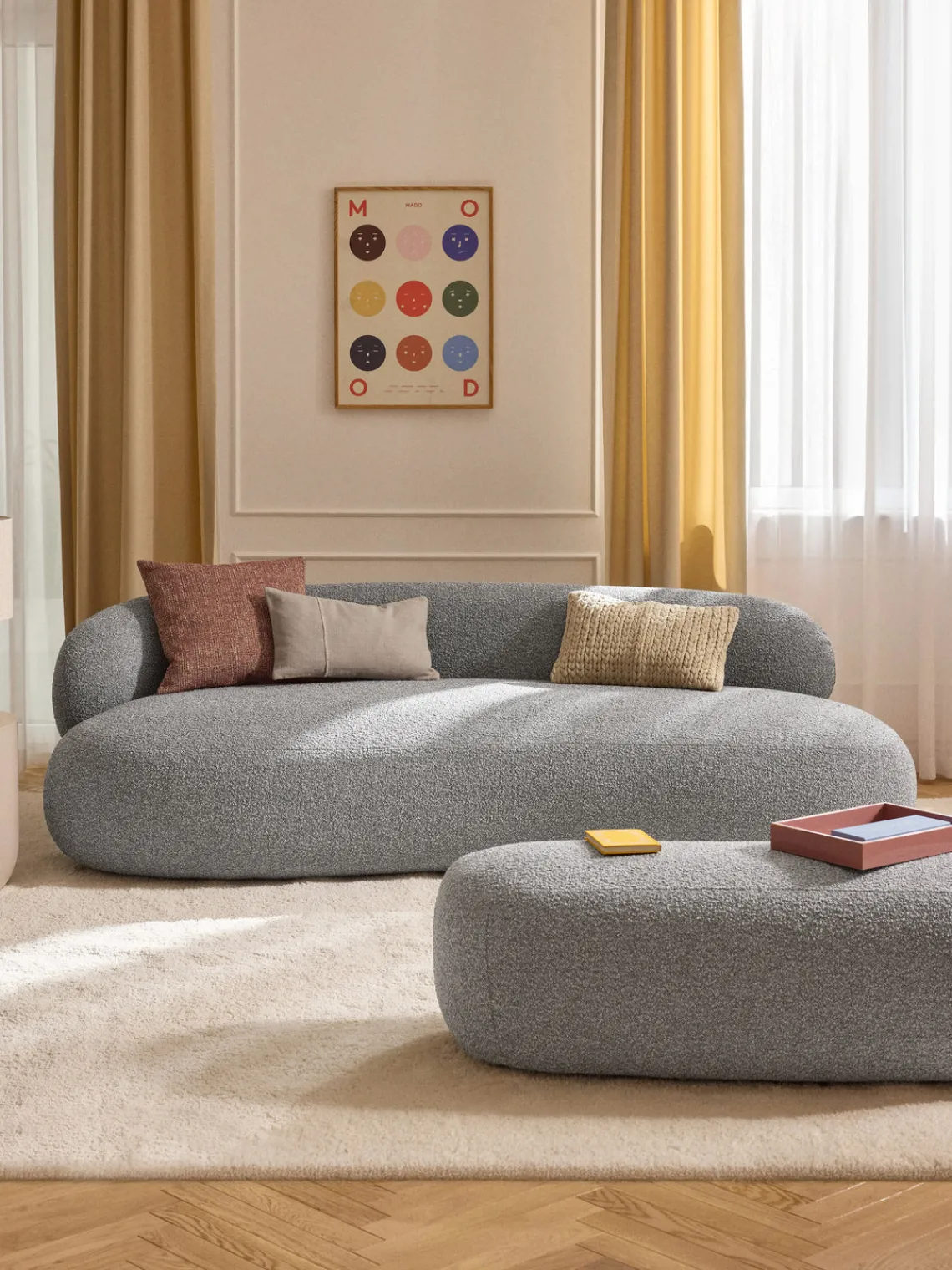 Funda de cojín artesanal de punto grueso Adyna Cojines Decorativos|Mantas