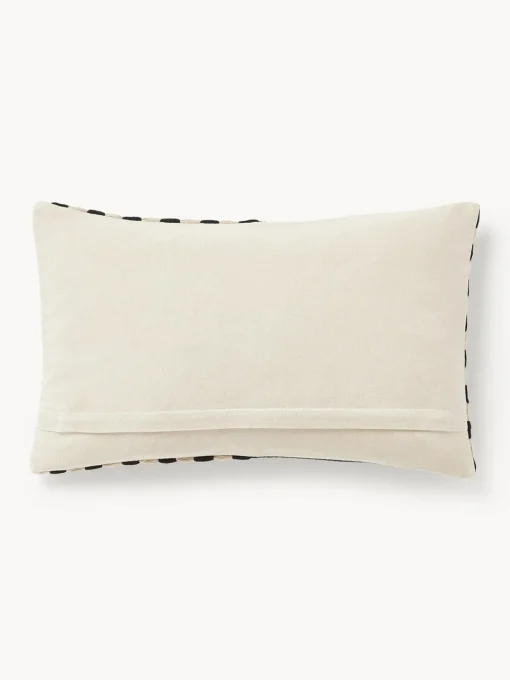 Cojines Decorativos|Mantas>Westwing Collection Funda de cojín artesanal Henry Negro, Off White