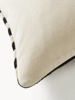 Cojines Decorativos|Mantas></noscript>Westwing Collection Funda de cojín artesanal Henry Negro, Off White