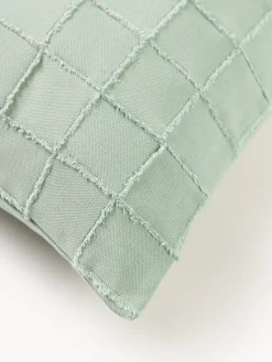 Cojines Decorativos|Mantas></noscript>Westwing Collection Funda de cojín artesanal Yann Verde salvia