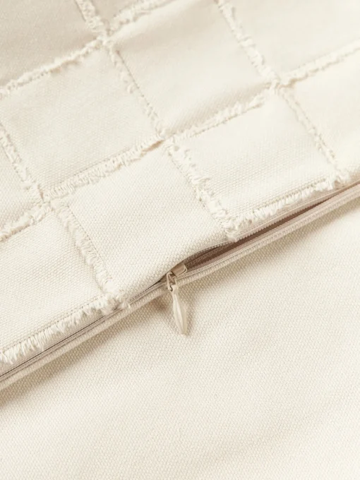 Cojines Decorativos|Mantas>Westwing Collection Funda de cojín artesanal Yann Blanco crema