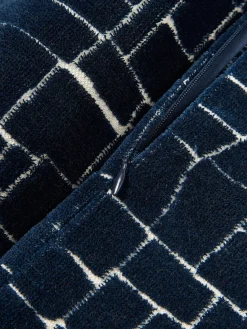 Mantas|Cojines Decorativos></noscript>Westwing Collection Funda de cojín Belena Azul oscuro, blanco