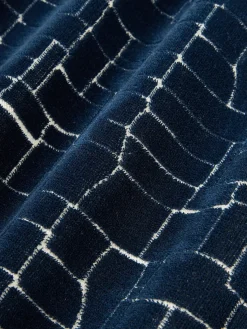 Cojines Decorativos|Mantas></noscript>Westwing Collection Funda de cojín Belena Azul oscuro, blanco