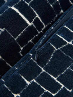 Cojines Decorativos|Mantas></noscript>Westwing Collection Funda de cojín Belena Azul oscuro, blanco