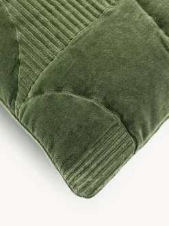 Cojines Decorativos|Cojines Decorativos></noscript>Westwing Collection Funda de cojín bordada con estampado geométrico Verina Verde oscuro