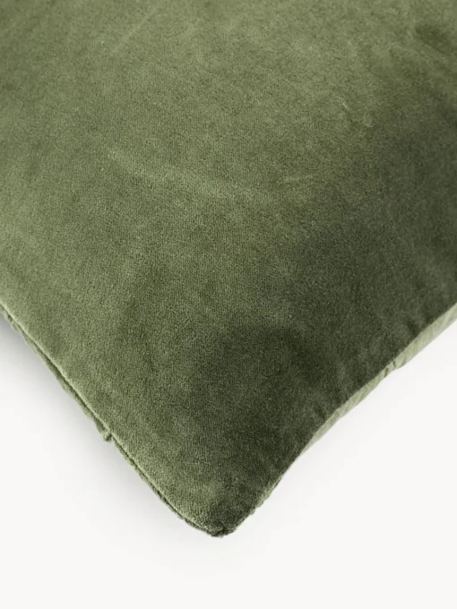 Cojines Decorativos|Cojines Decorativos>Westwing Collection Funda de cojín bordada con estampado geométrico Verina Verde oscuro