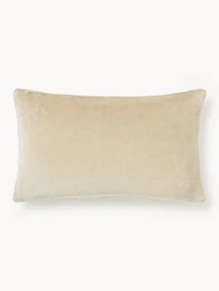 Cojines Decorativos|Mantas>Westwing Collection Funda de cojín bordada con estampado geométrico Verina Beige