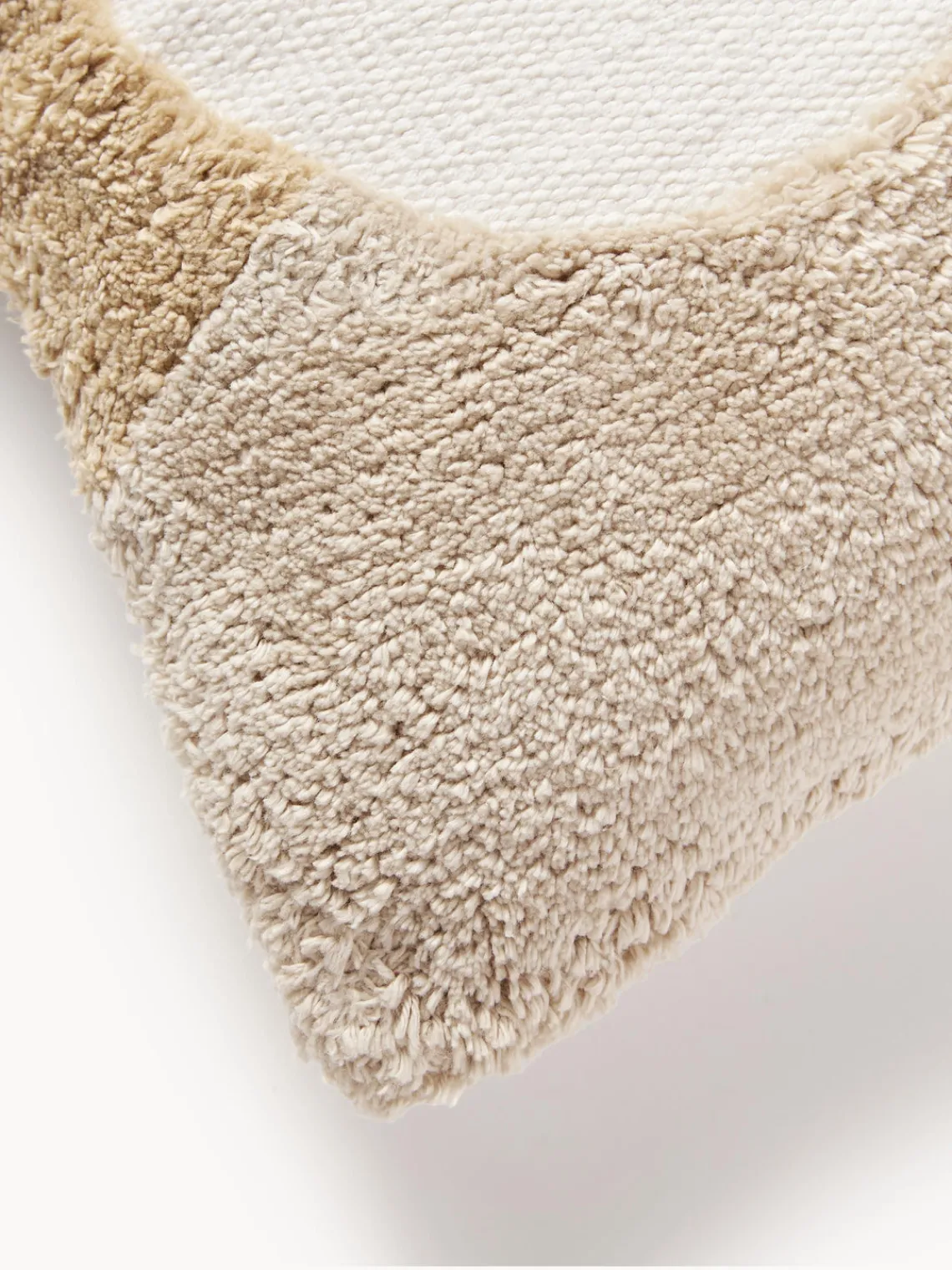 Cojines Decorativos|Mantas>Westwing Collection Funda de cojín capitoné con mechones decorativos Malu Tonos beige, blanco crema