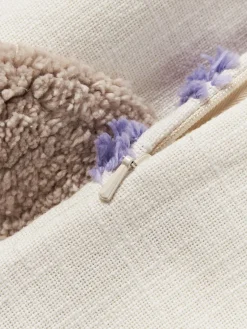 Online Funda de cojín capitoné con mechones decorativos Coraline Mantas|Cojines Decorativos