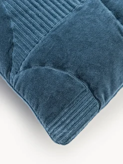 Cojines Decorativos|Mantas></noscript>Westwing Collection Funda de cojín con estampado geométrico Verina Azul oscuro