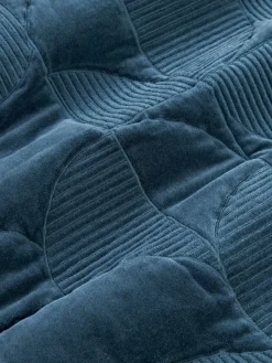 Cojines Decorativos|Mantas></noscript>Westwing Collection Funda de cojín con estampado geométrico Verina Azul oscuro