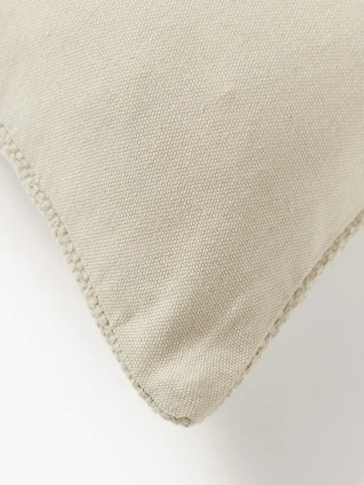 Cojines Decorativos|Mantas>Westwing Collection Funda de cojín con estampado abstracto Flick Amarillo mostaza, blanco crema