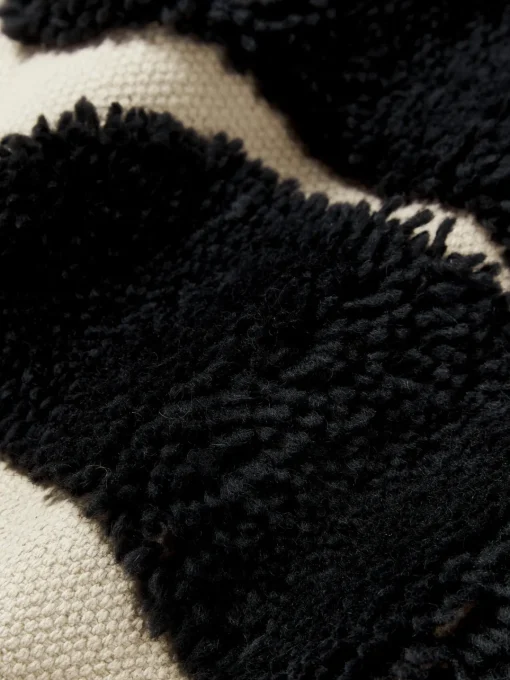 Cojines Decorativos|Mantas>Westwing Collection Funda de cojín con estampado abstracto Flick Negro, blanco crema