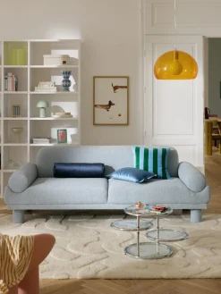 Mantas|Cojines Decorativos>Westwing Collection Funda de cojín con flecos Nikita Azul claro