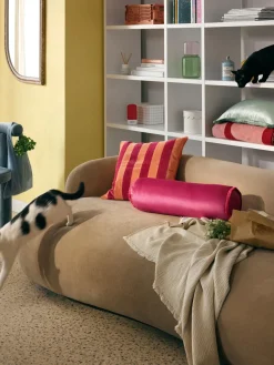 Mantas|Cojines Decorativos>Westwing Collection Funda de cojín con flecos Nikita Verde salvia