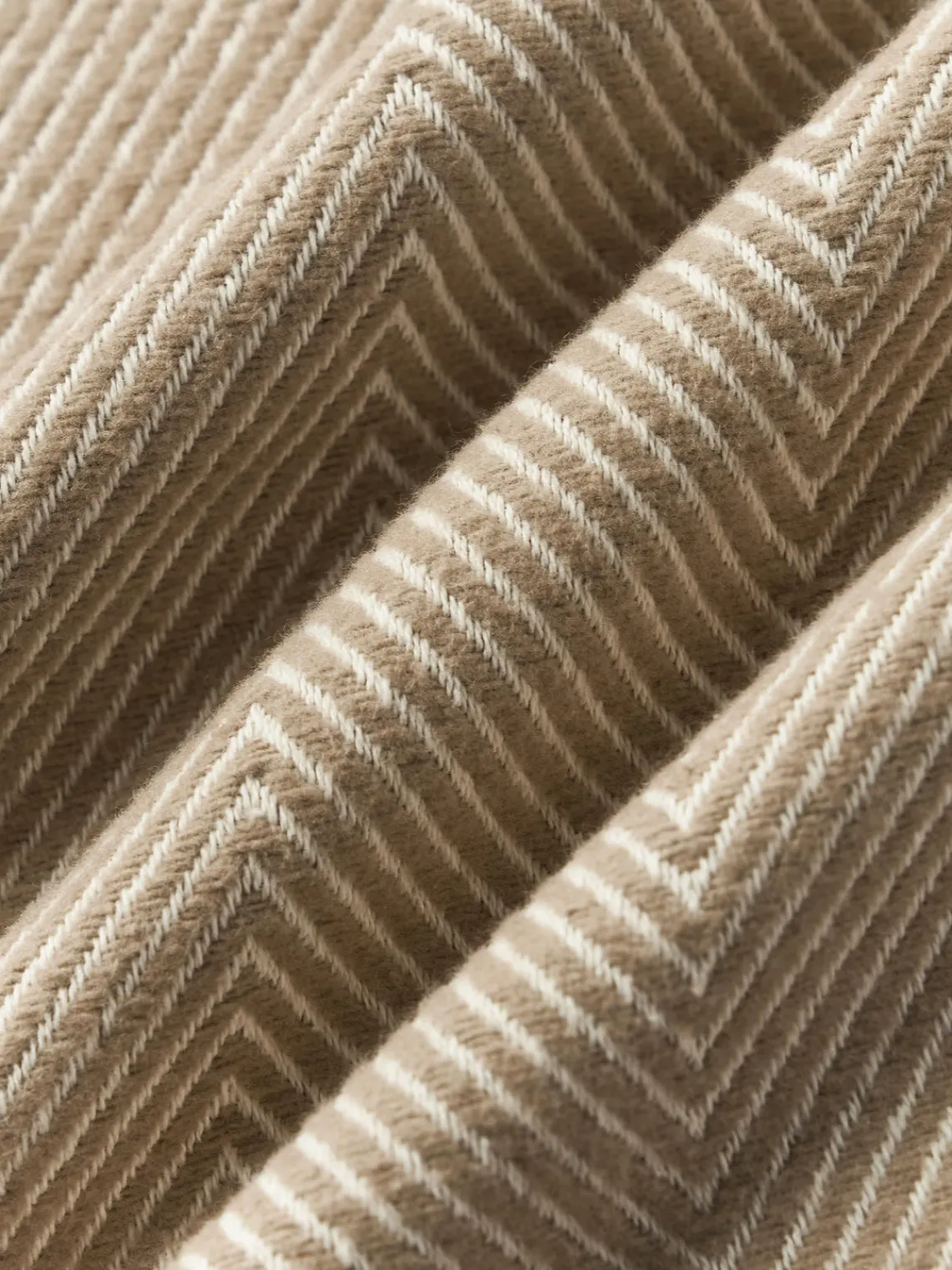 Mantas|Cojines Decorativos>Westwing Collection Funda de cojín con punto espiga Agatha Beige claro, verde oscuro