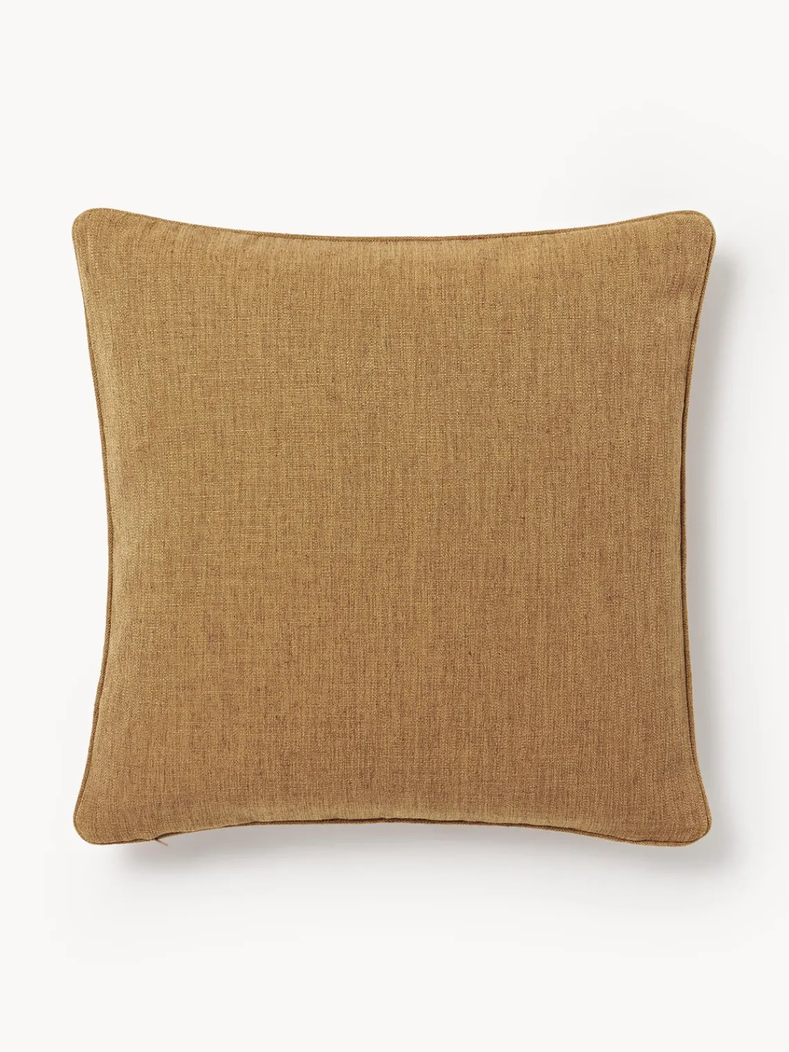 Mantas|Cojines Decorativos>Westwing Collection Funda de cojín con ribete Aya Amarillo mostaza