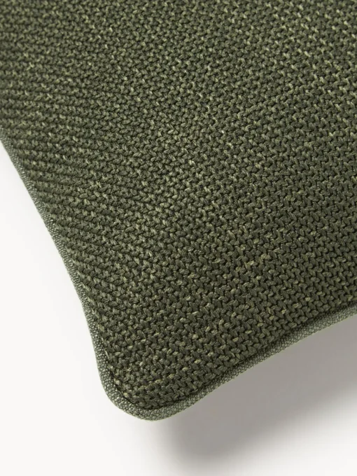 Cojines Decorativos|Mantas>Westwing Collection Funda de cojín con ribete Aya Verde oliva
