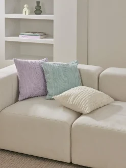 Mantas|Cojines Decorativos>Westwing Collection Funda de cojín de algodón Bell Blanco crema