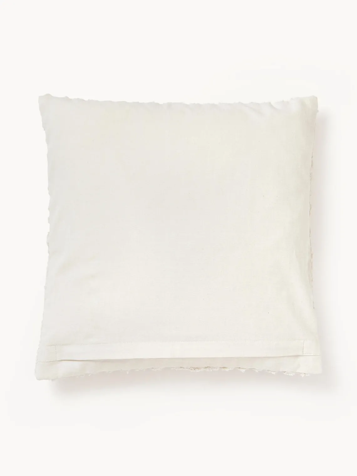 Mantas|Cojines Decorativos>Westwing Collection Funda de cojín de algodón Bell Blanco crema