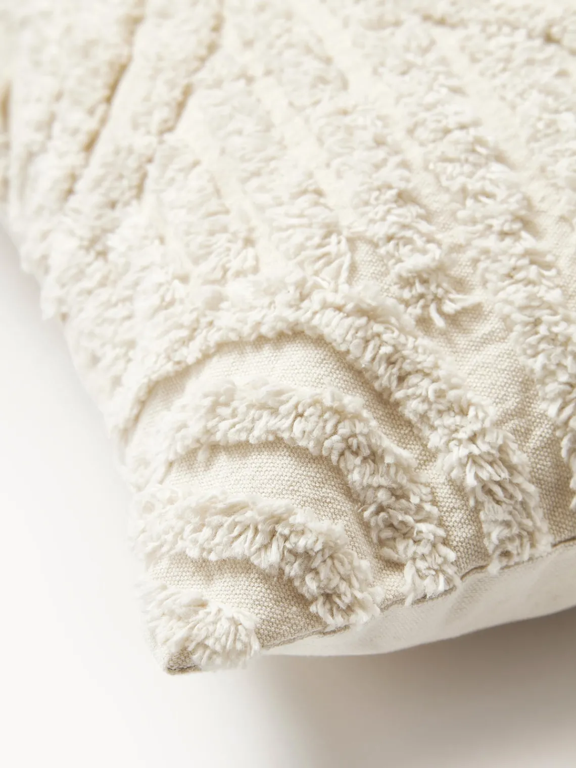 Mantas|Cojines Decorativos>Westwing Collection Funda de cojín de algodón Bell Blanco crema